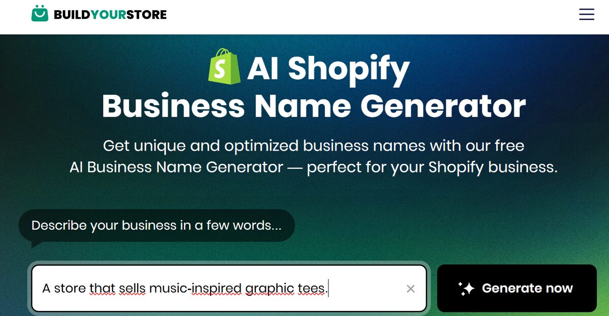 BYS Shop Name Generator Description Business