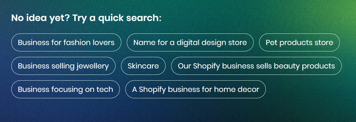 Build Your Store Name Generator Promts Ideas