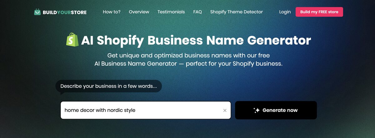 Build Your Store's Shopify Business Name Generator for dropshipping