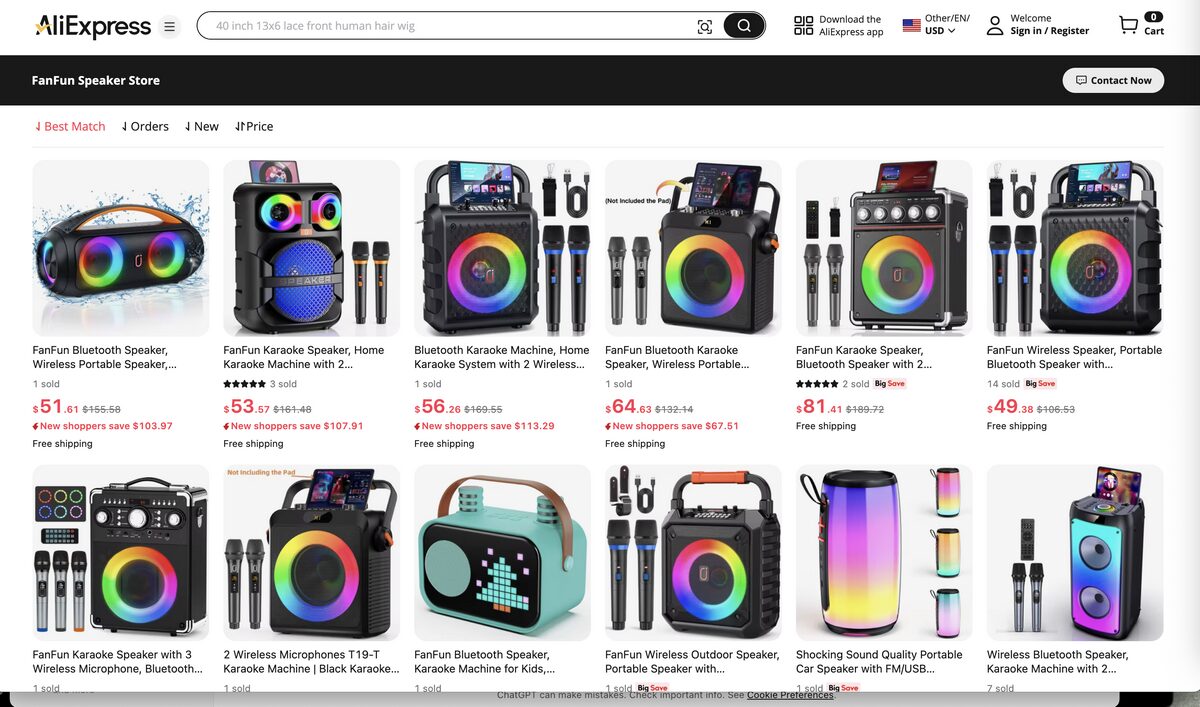 FanFun as an example for a tech dropshipping store name