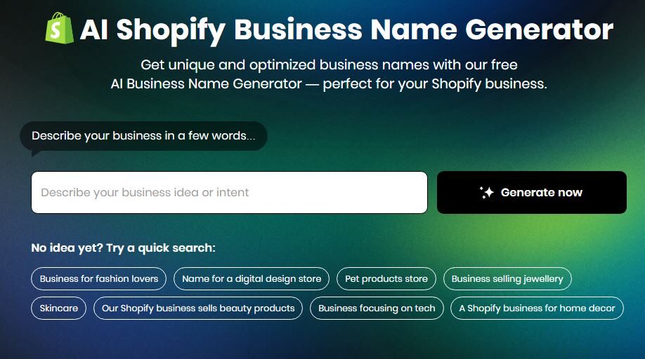 BYS Shopify store name generator