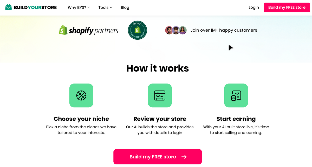 BYS AI Shopify Store Creation