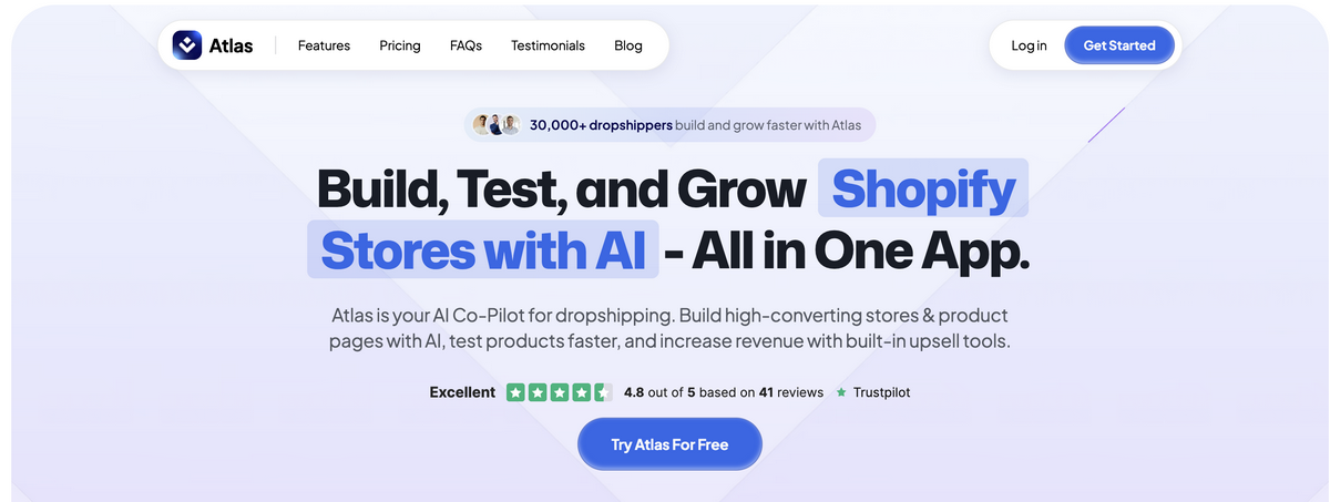 HelloAtlas homepage for BYS vs. HelloAtlas Comparison