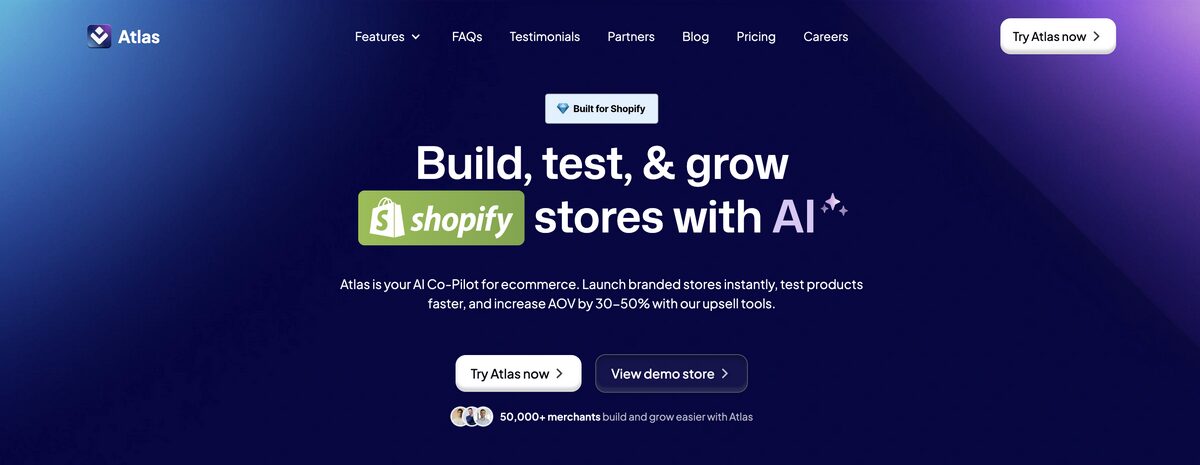 HelloAtlas as an alternative to Shopify Store Builder