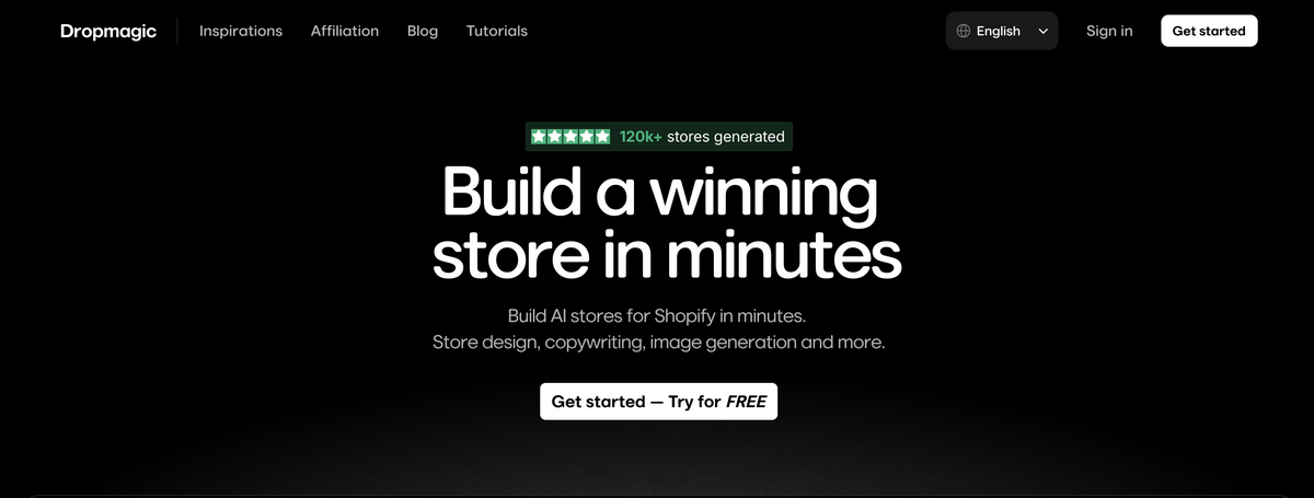 Dropmagic as an alternative to Shopify Store Builder