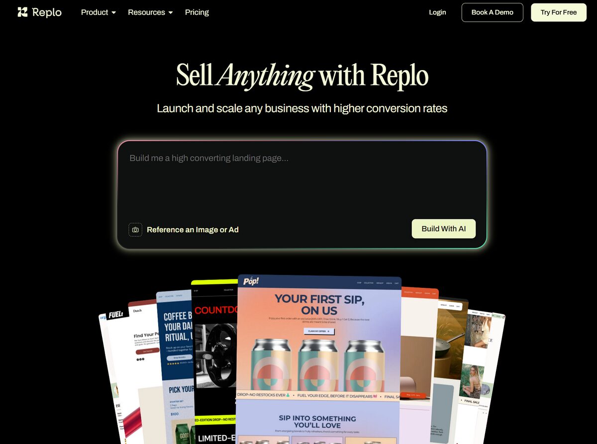 replo shopify landing page builder