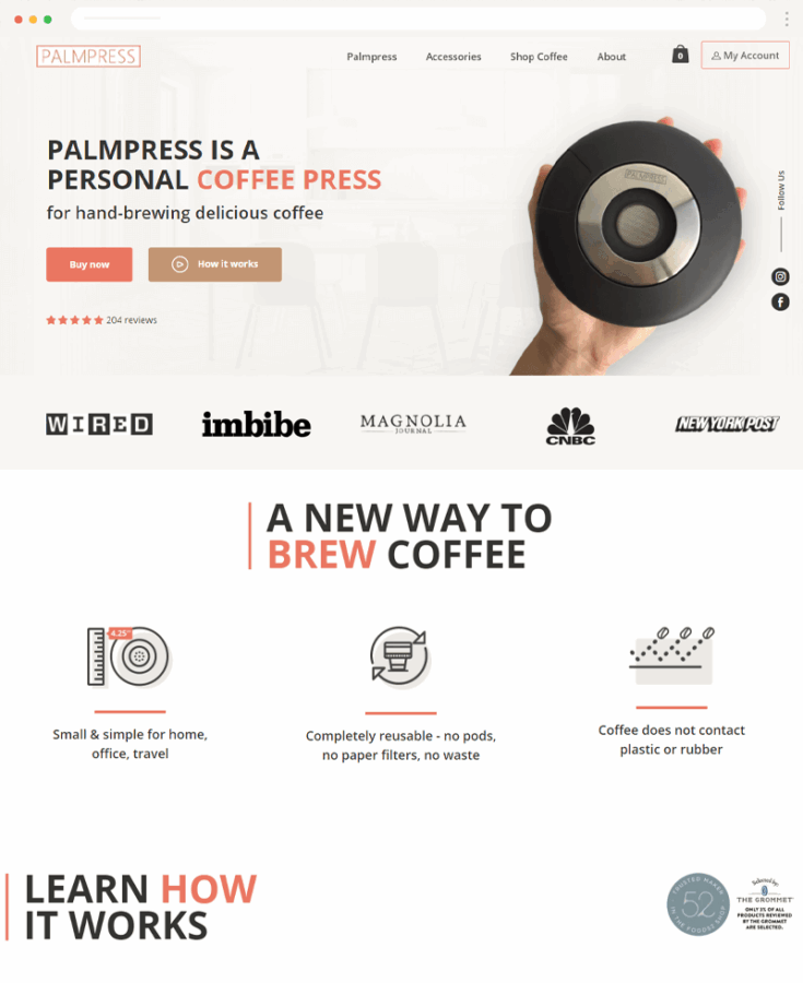 palmpress-store - single product store structure