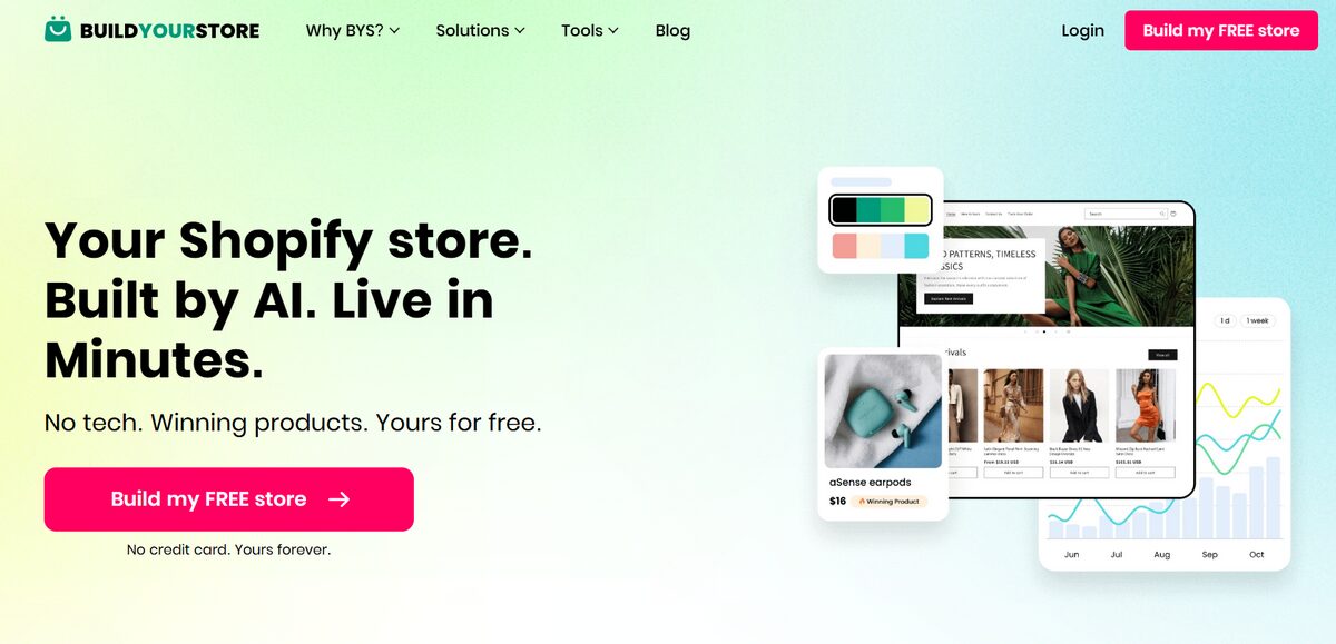Create your Shopify Store for free with BuildYourStore