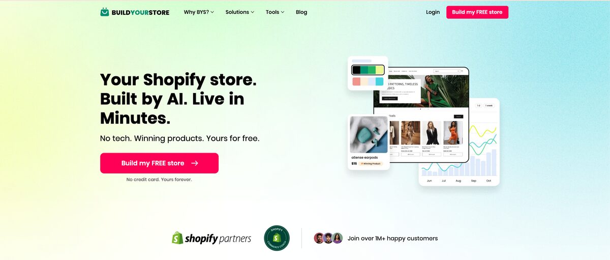 BuildYourStore, the best alternative to AI Shopify Store builders