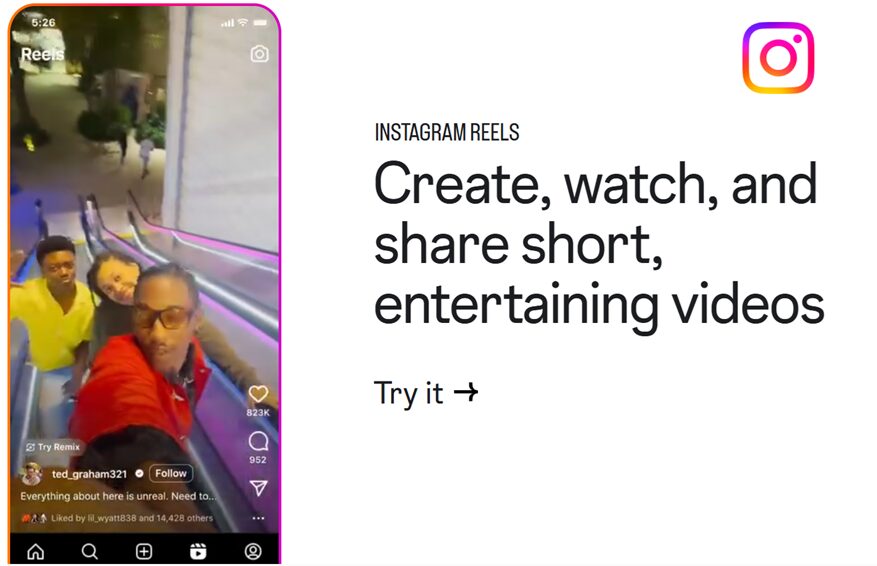 Instagram reels marketing channel for Shopify