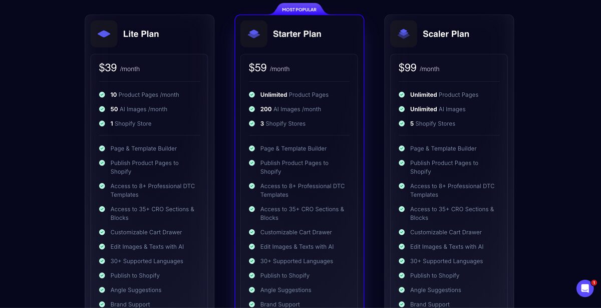 PagePilot AI's pricing plans