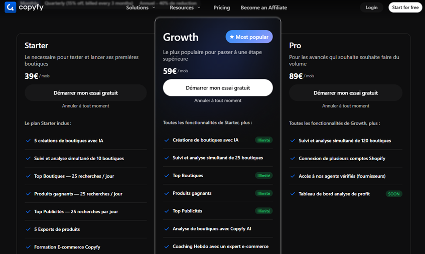 Copyfy pricing review
