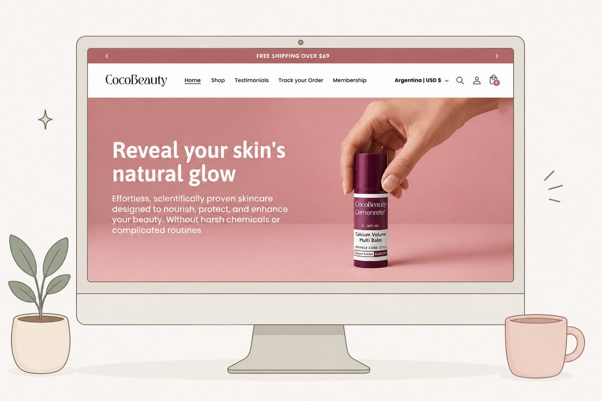 CocoBeauty.com, a real-life shopify domain example