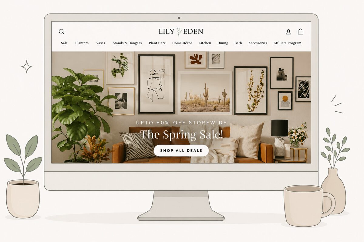 LilyAndEden.co, a real-life shopify domain example