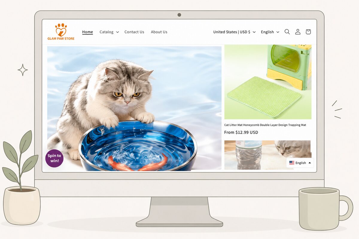 GlamPawStore.com, a real-life shopify domain example