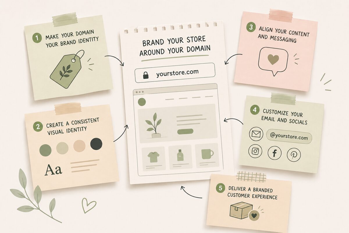 Brand shopify store around domain