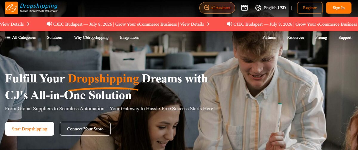 CJ Dropshipping Top Shopify suppliers 2026