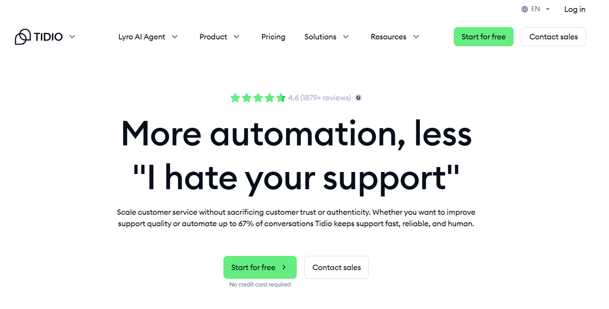 Tidio AI customer service chatbot for Dropshipping