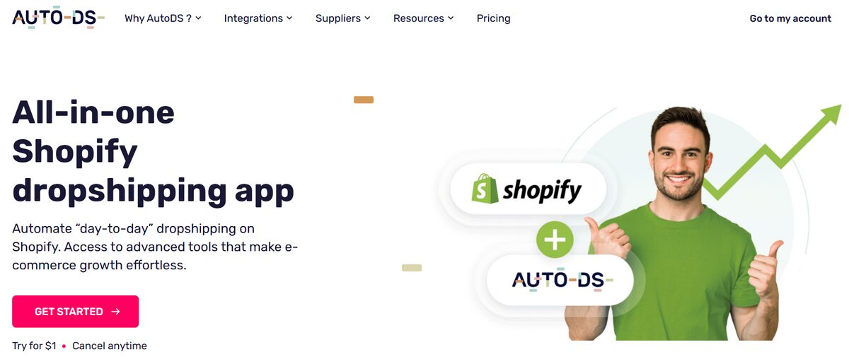 AutoDS dropshipping tool for Shopify AI
