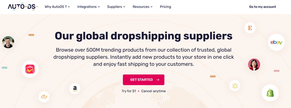 AutoDS supplier integration for Shopify UK dropshipping
