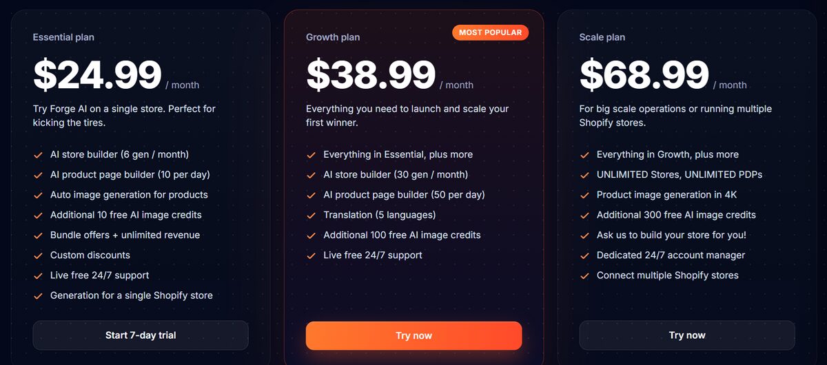 ForgeBuilder Pricing Review