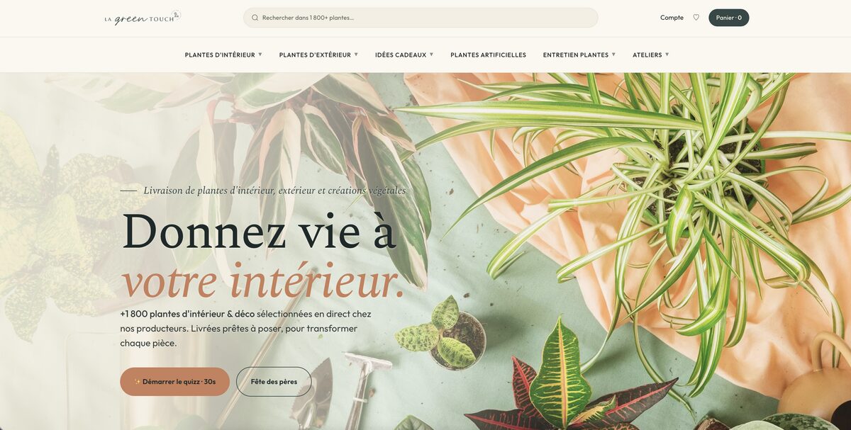 La Green Touch, one of the top dropshipping stores in France