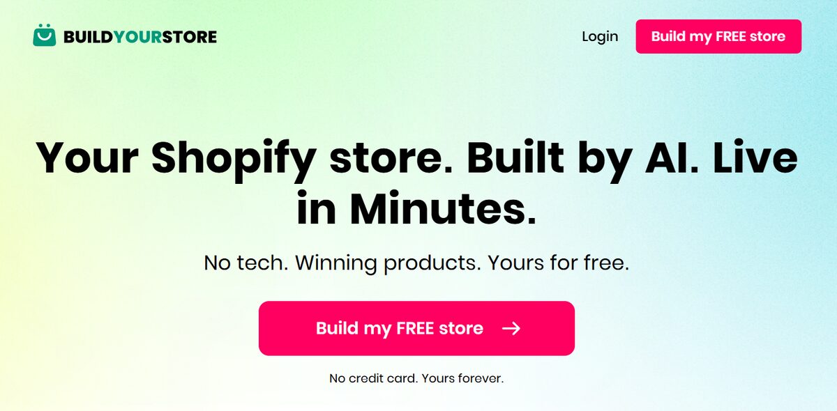 BuildYourStore AI store builder Shopify generator