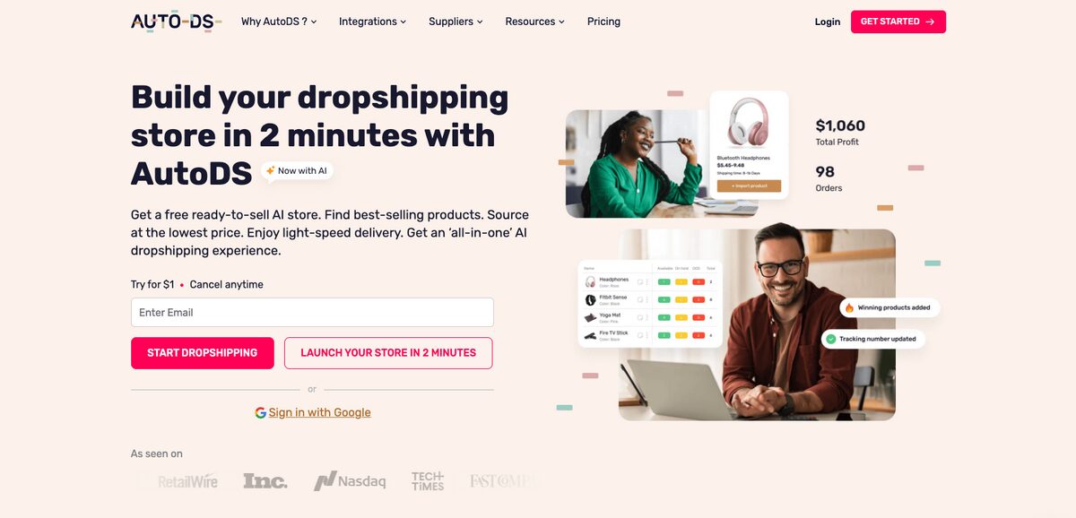 AutoDS for Shopify dropshipping with AliExpress