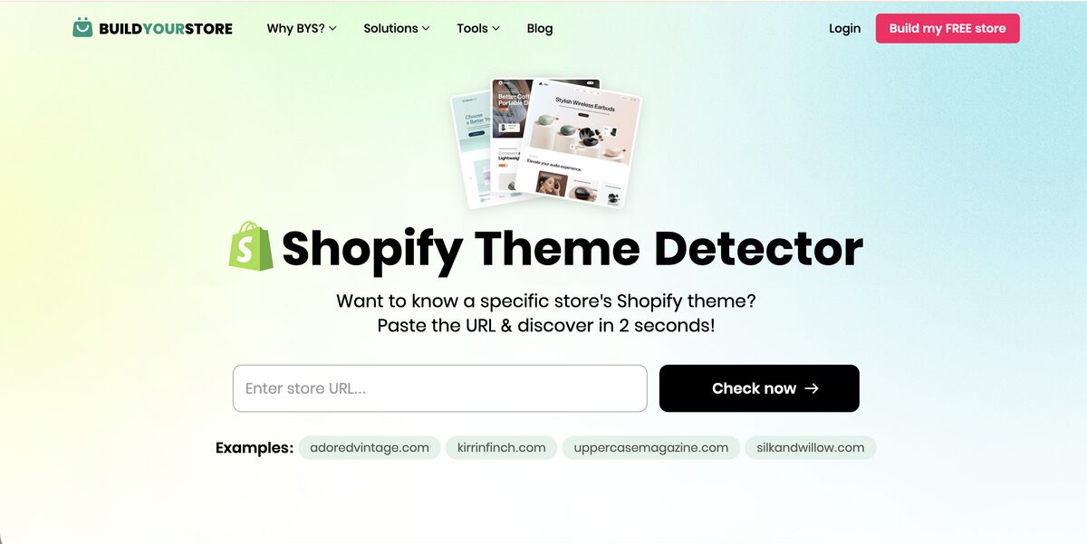 BuildYourStore Shopify Theme Detector