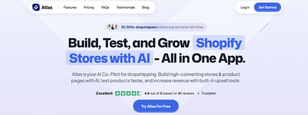 Atlas AI Store builder alternative to ForgeBuilder