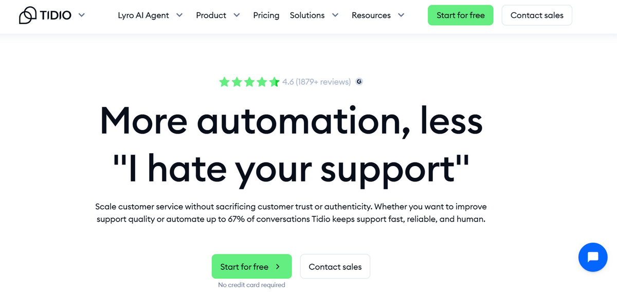 Tidio AI chatbot for dropshipping customer service