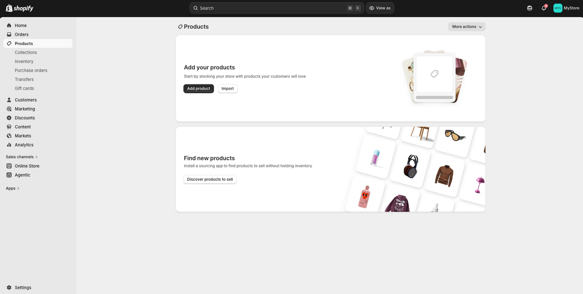 Import products to Shopify