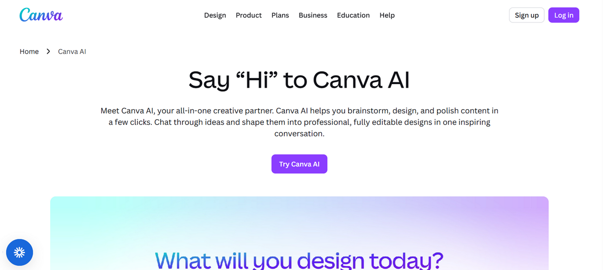 Canva AI for visual editing dropshipping tool