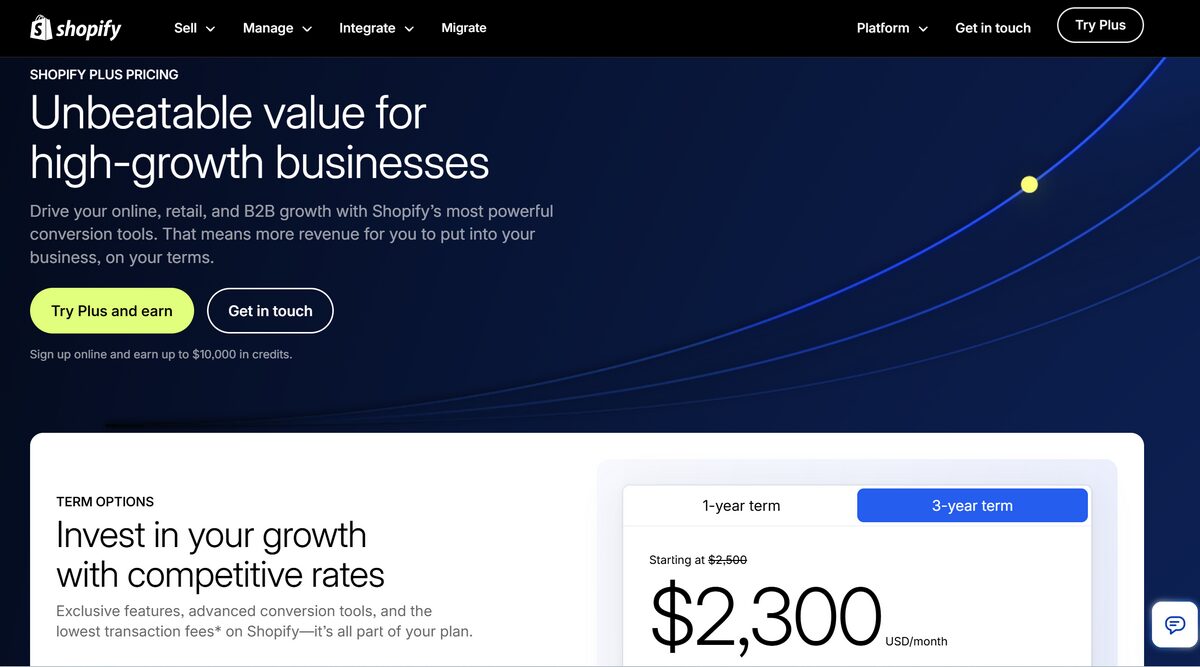 Shopify Plus Plan for Scaling Dropshipping