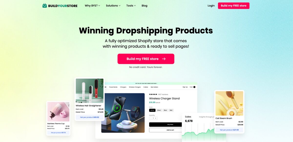 BuildYourStore's winning dropshipping products