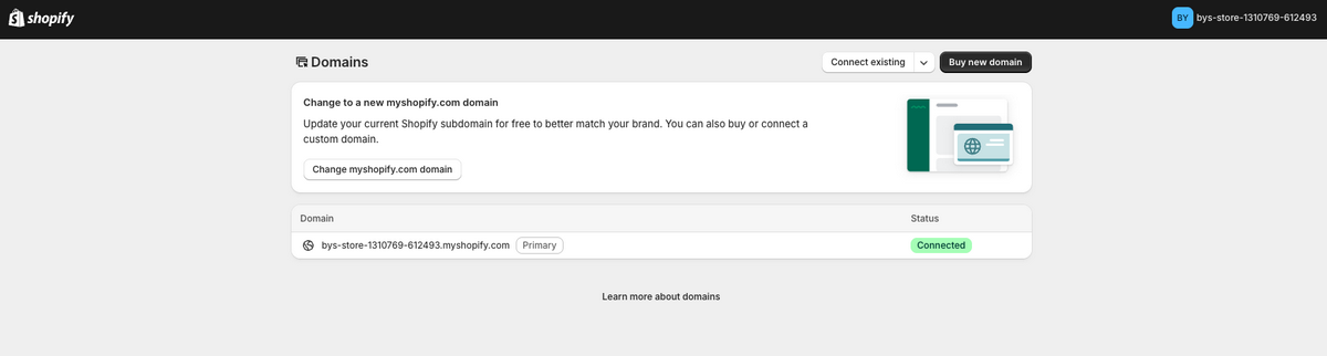 Connect your domain to Shopify