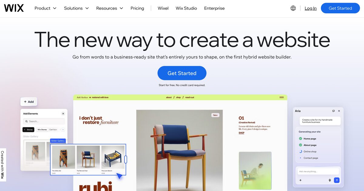wix for creating a dropshipping store