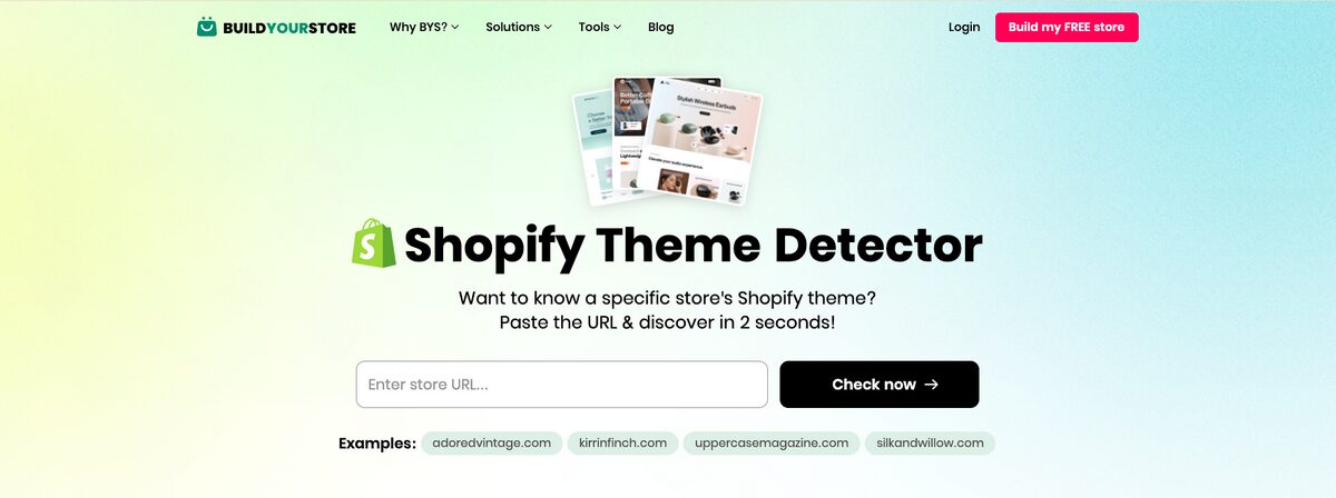 BuildYourStore Shopify Theme Detector