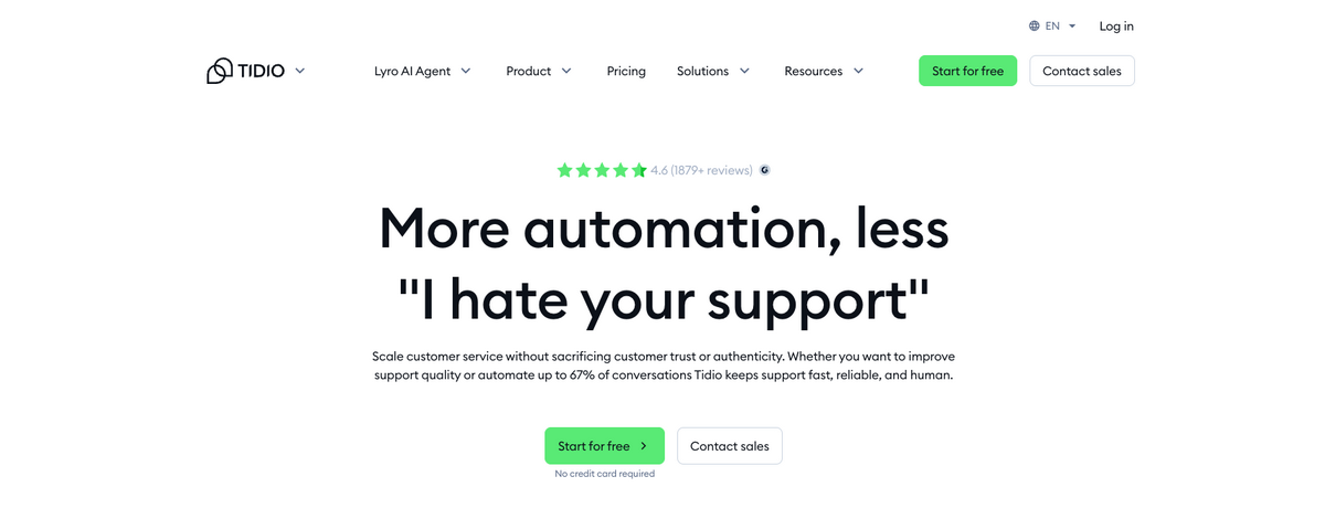 Tidio, one of the best AI tools for Shopify store owners