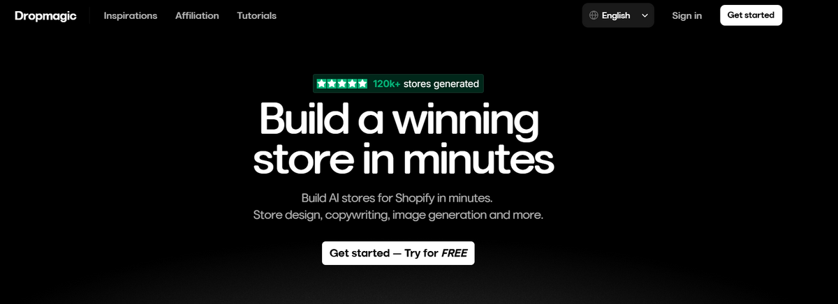 DropMagic AI-powered page builder for Shopify stores