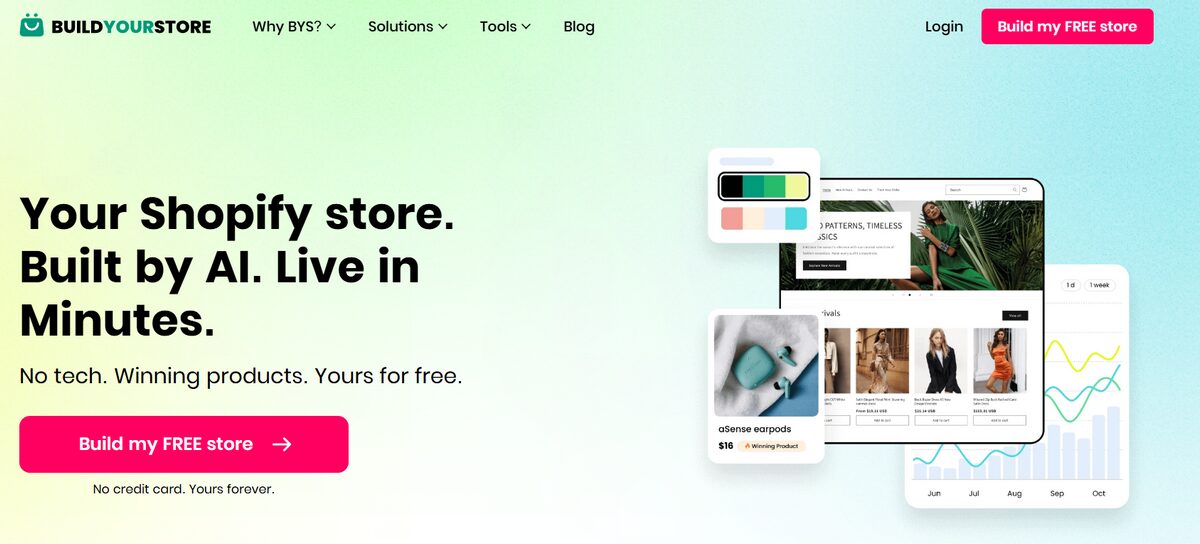 Free functional store with BuildYourStore