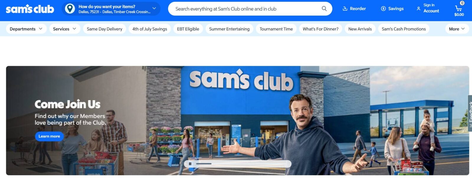 Sam's club Homepage