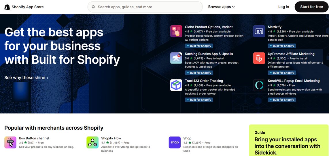 Shopify app store free app stack for dropshipping
