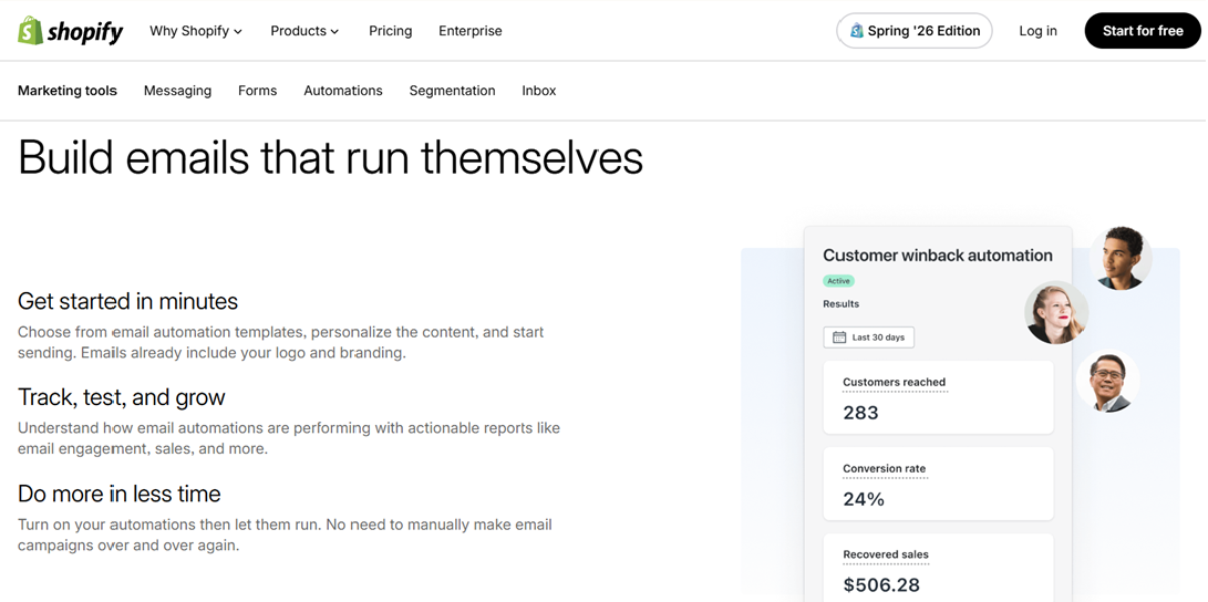 Shopify welcome email marketing automation workflow