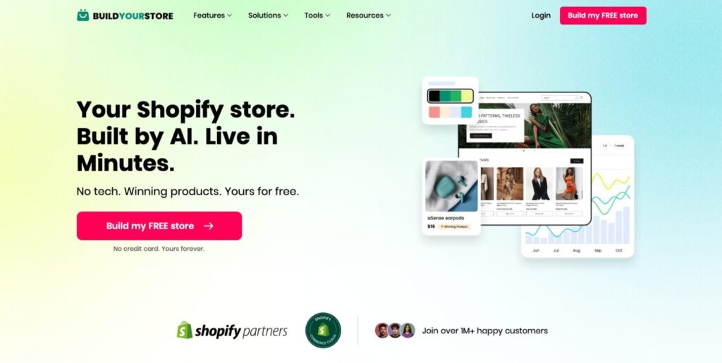 Alt text: BuildYourStore, the best AI Shopify store builder for Shopify affiliate marketing