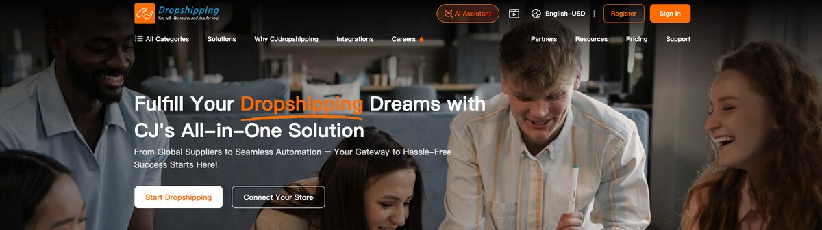 CJDropshipping, one of the best free dropshipping suppliers for Shopify in 2026