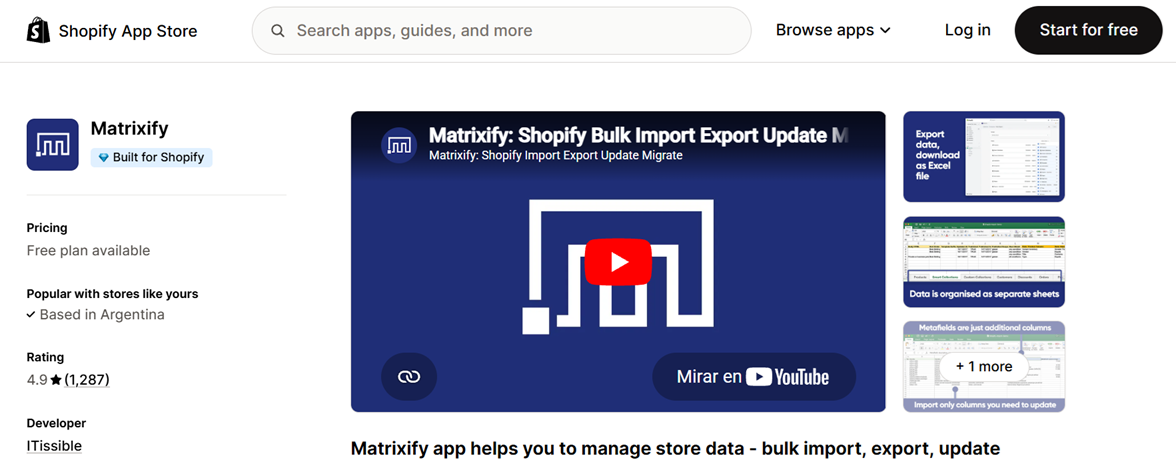 Matrixify import tool for blog migration from WordPress to Shopify