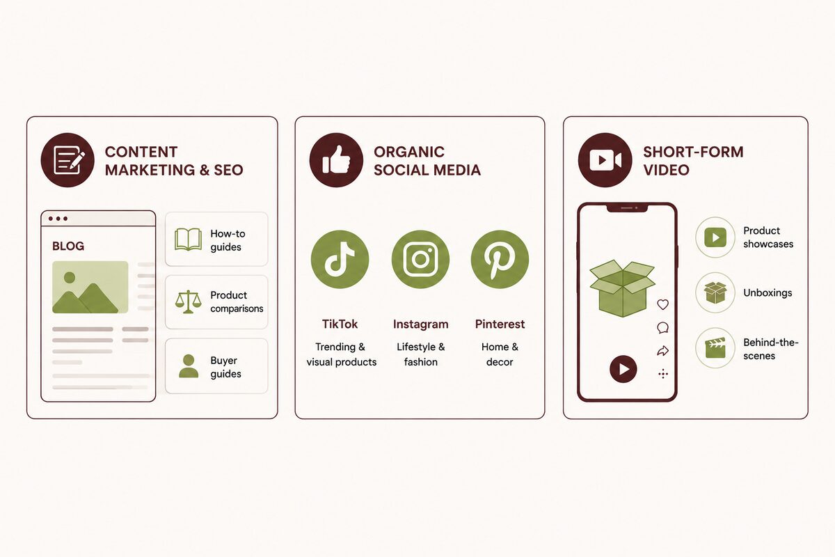 free traffic channels for shopify marketing