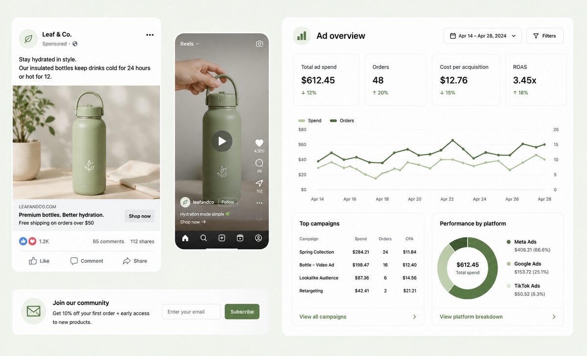 Drive traffic to a shopify dropshipping store