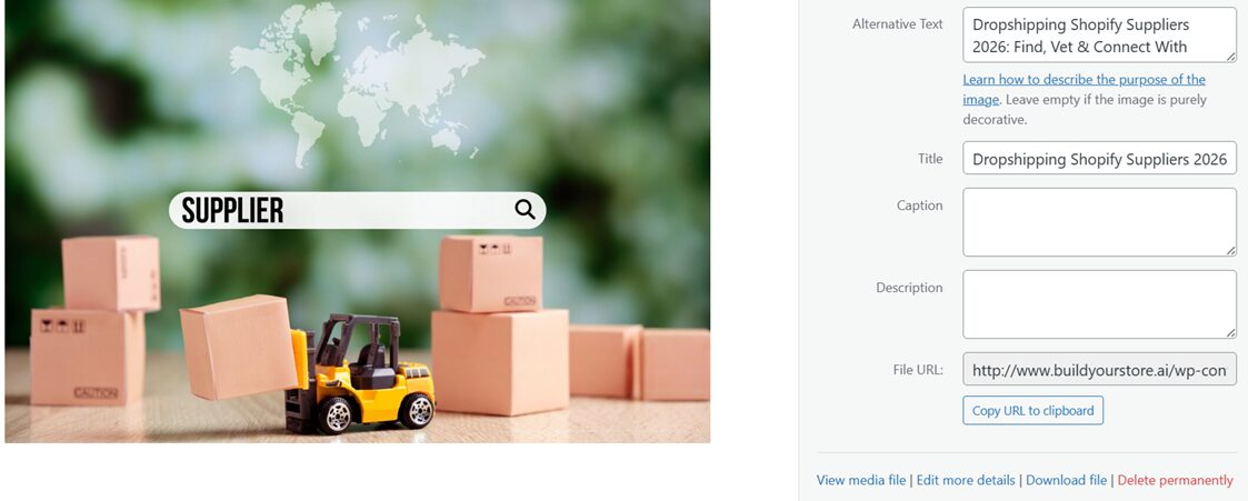 WordPress image download for Shopify migration